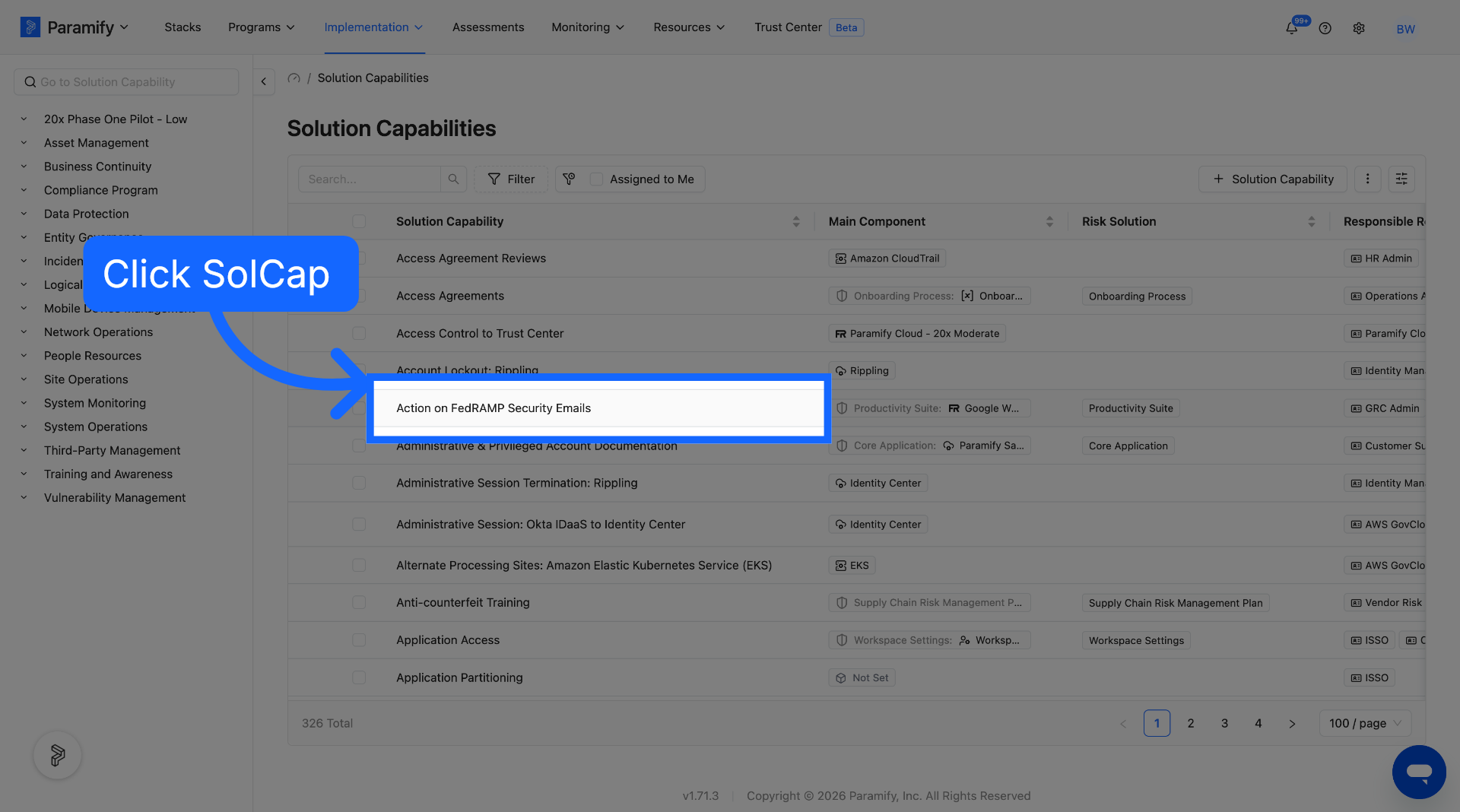Access FedRAMP Email Actions
