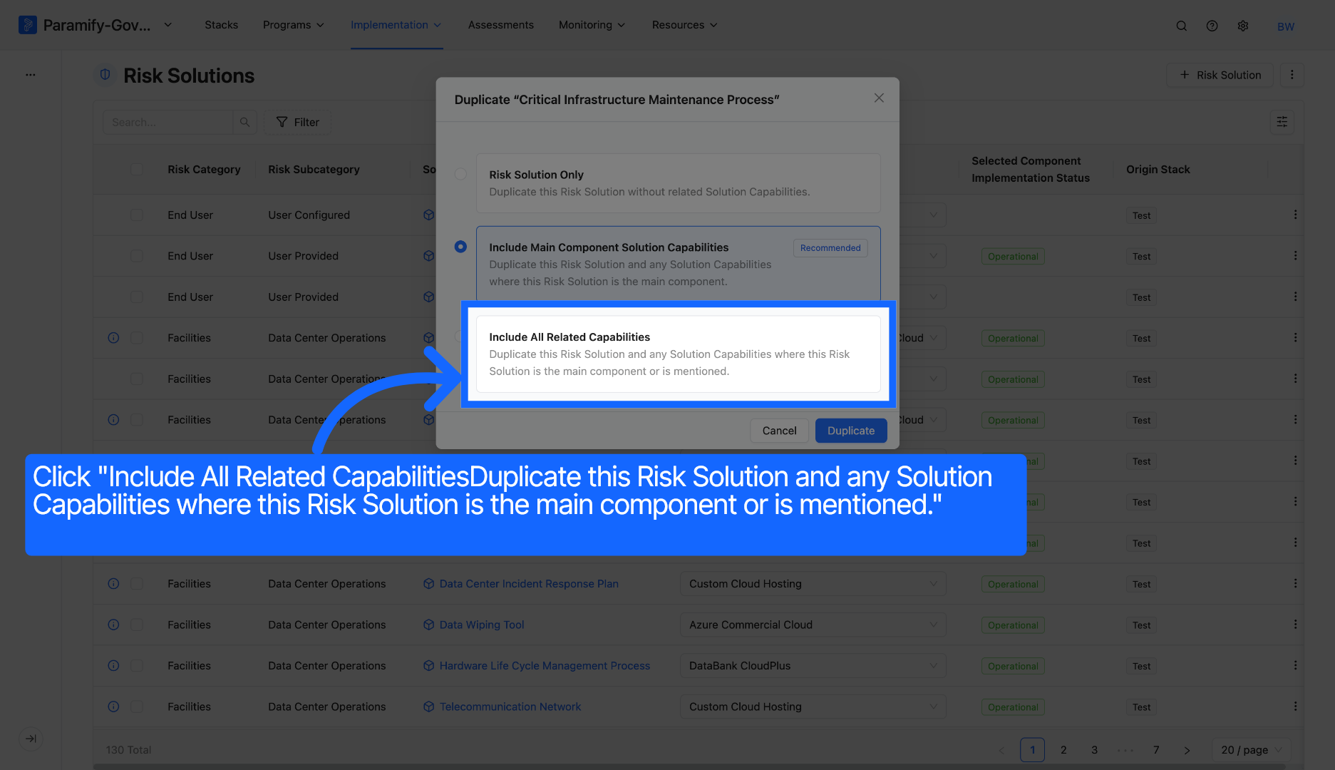 Include All Related Capabilities
