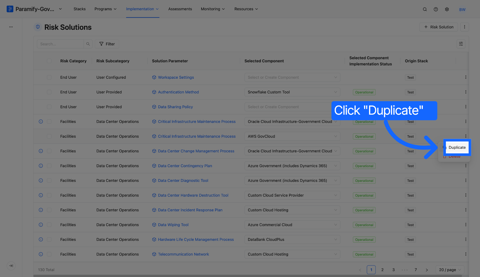 Select Duplicate Option