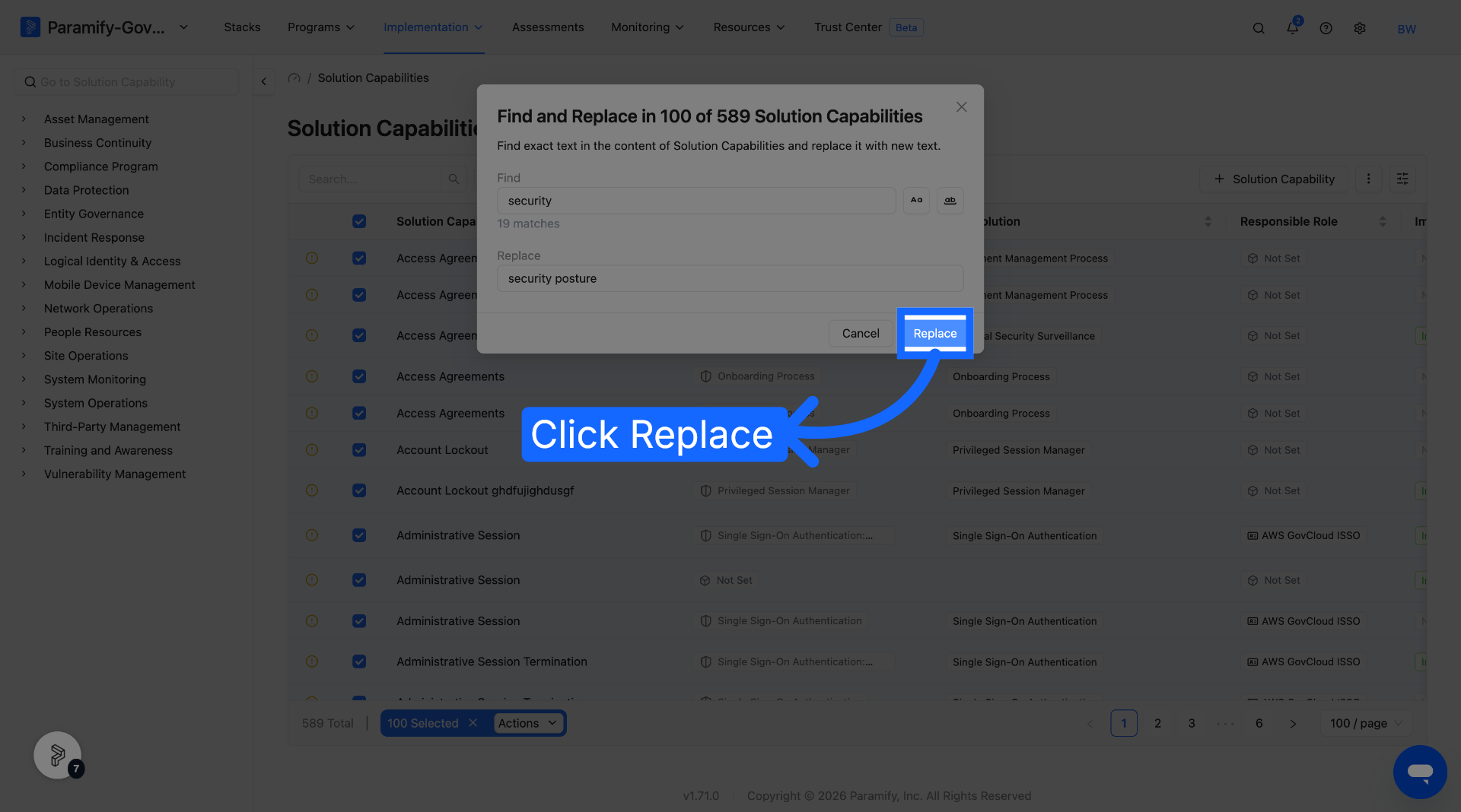 Execute Replacement