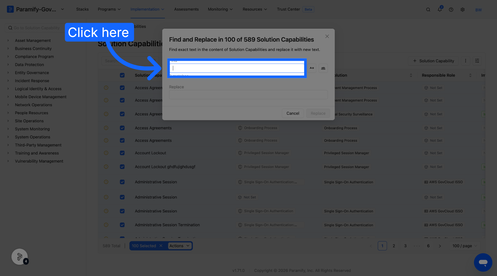 Open Search Field