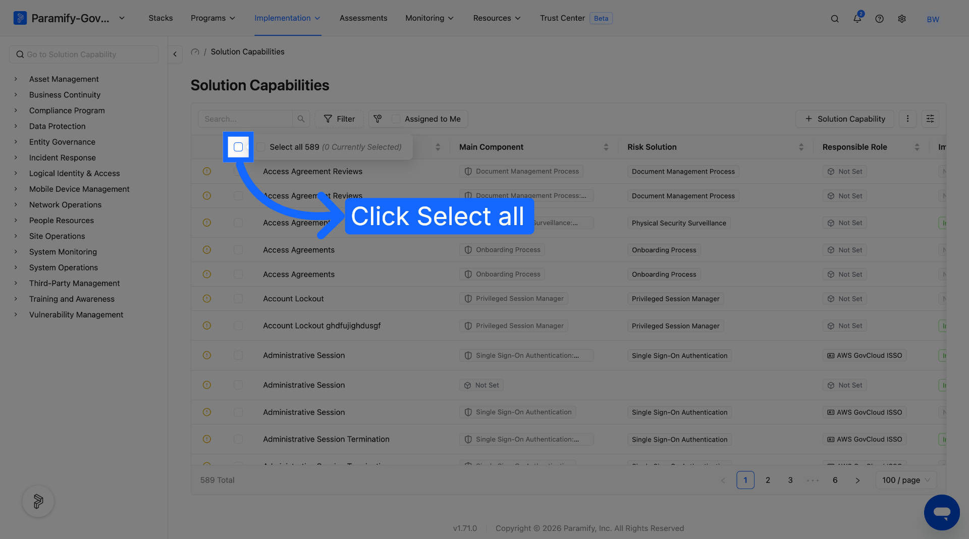 Select All Items