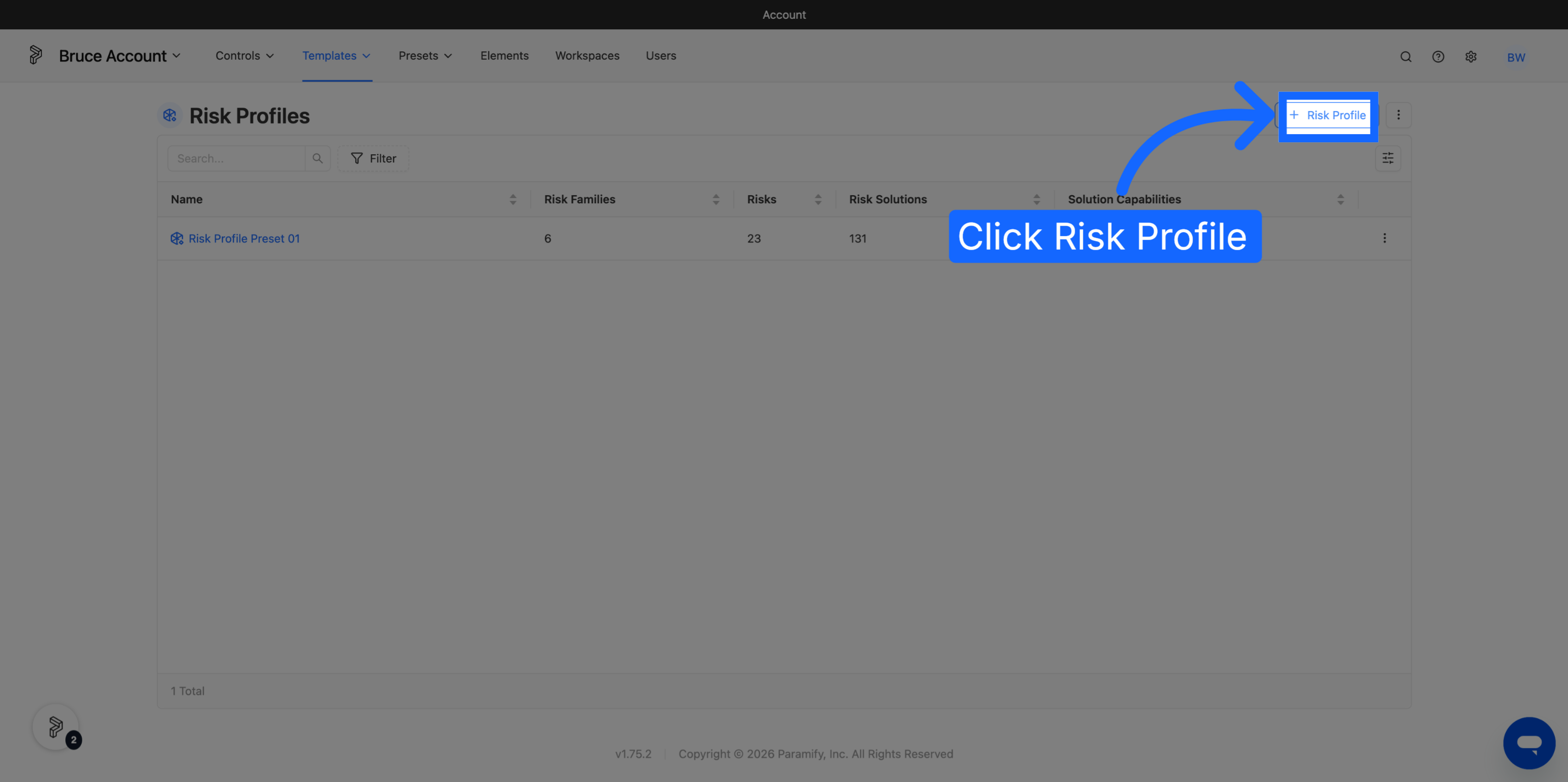 Select Specific Risk Profile
