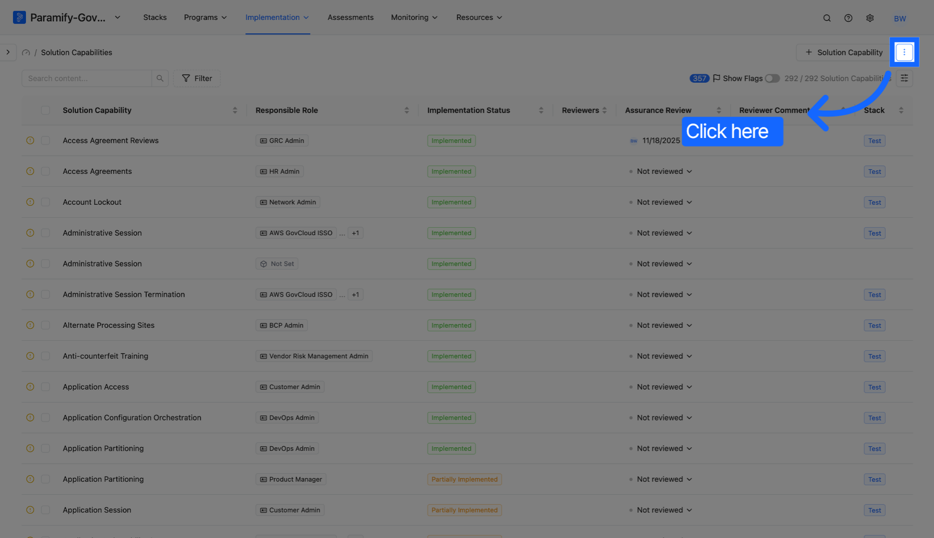Access Additional Options Menu