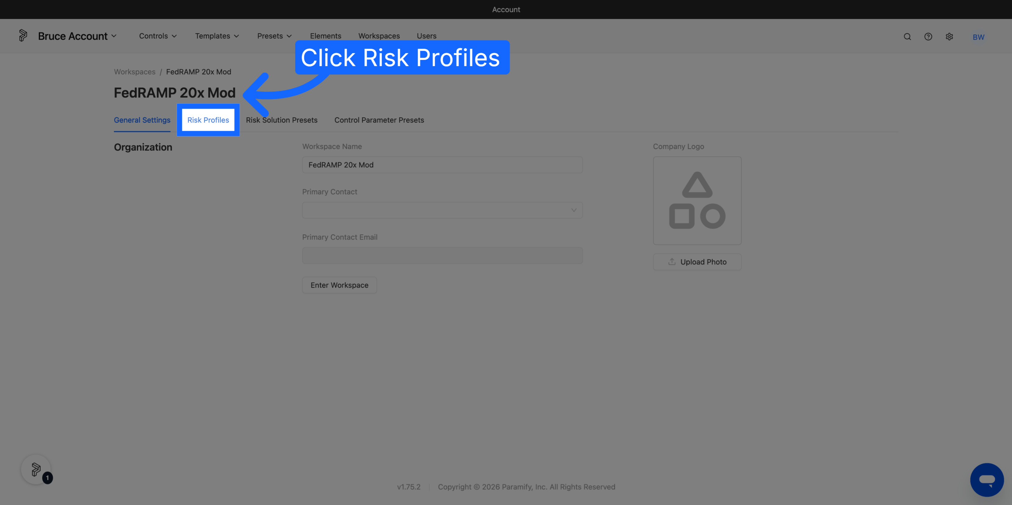 Open Risk Profiles Section