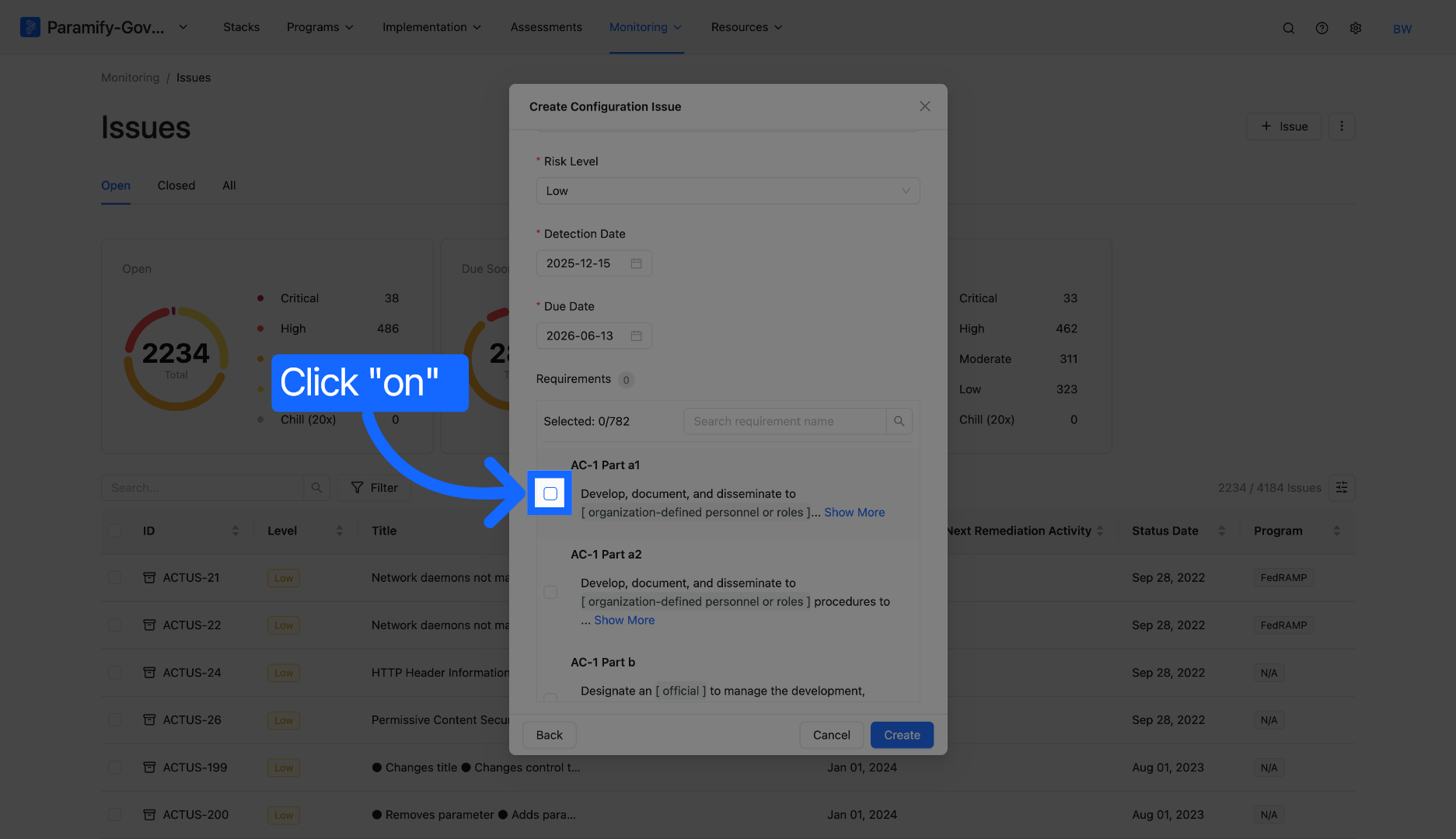 Enable Compliance Setting