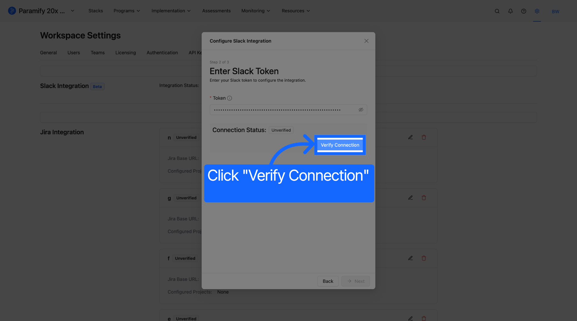 Verify Workspace Connection
