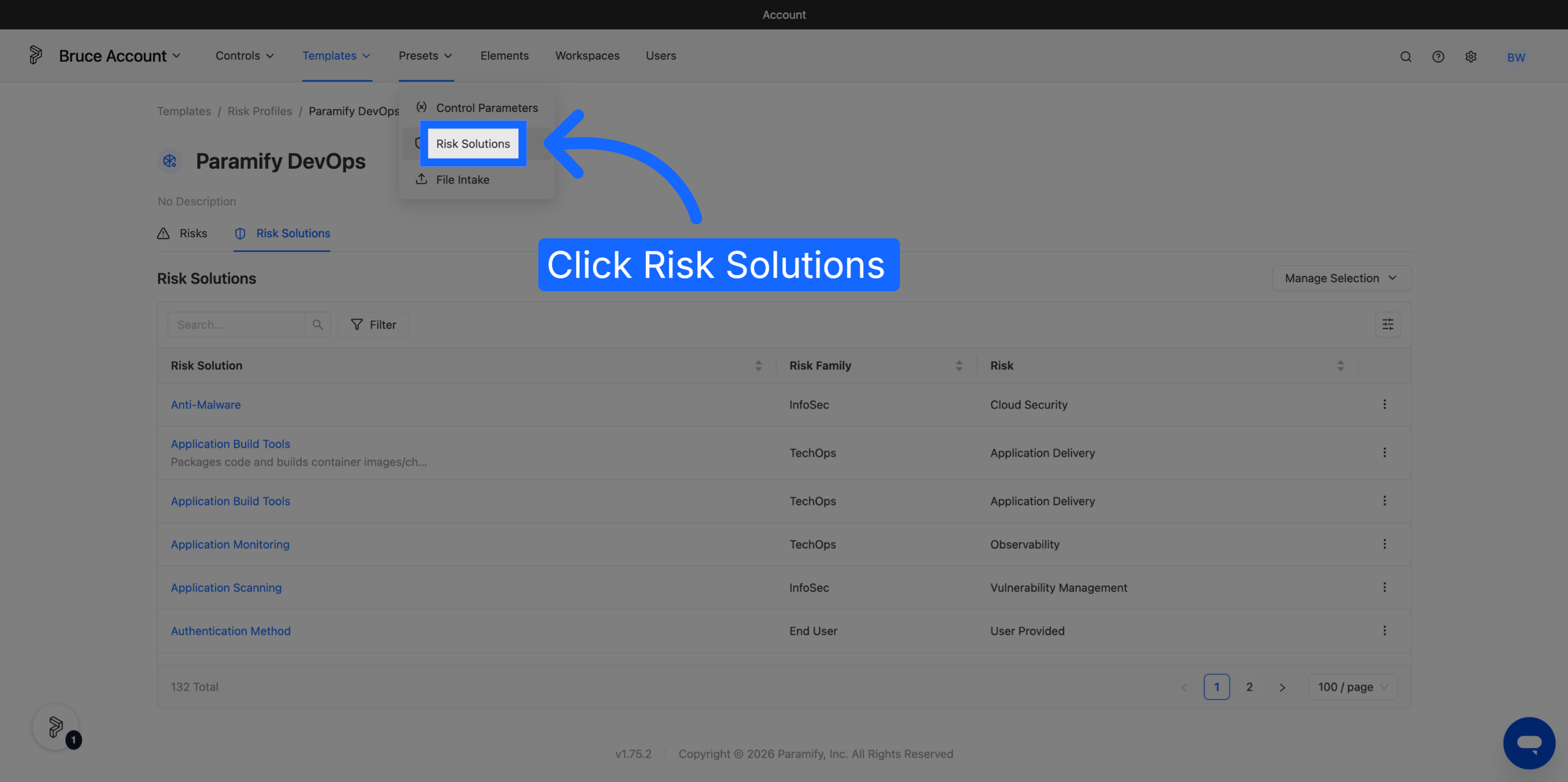 Open Risk Solutions Tab