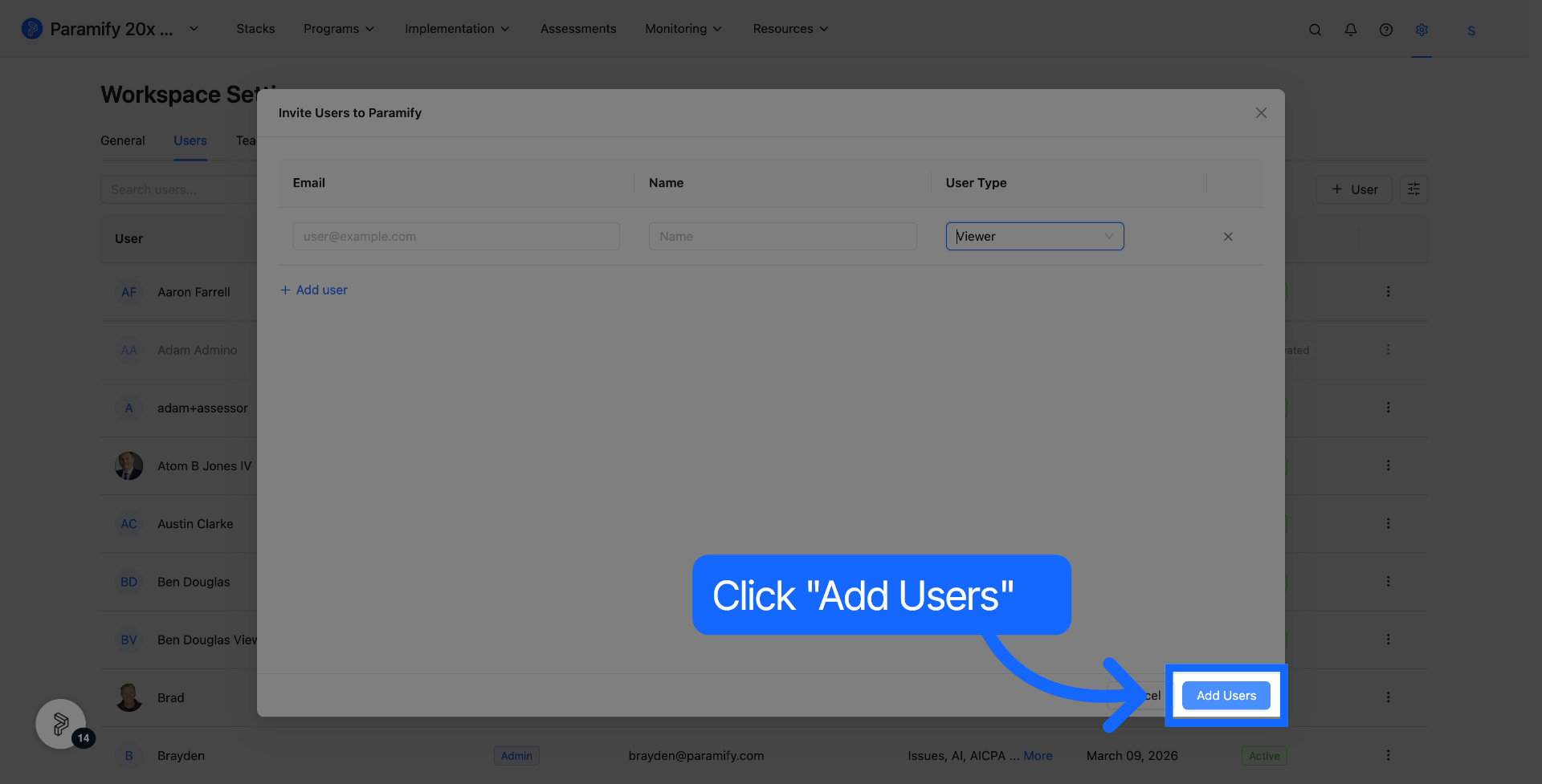 Add New Users