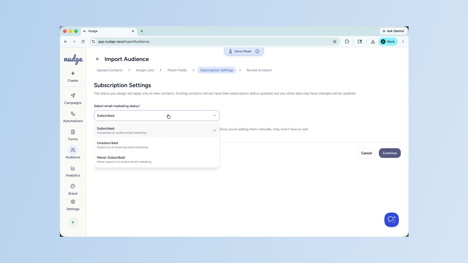 Set Email Marketing Consent