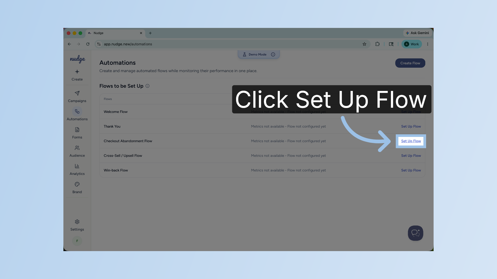 Start Flow Setup