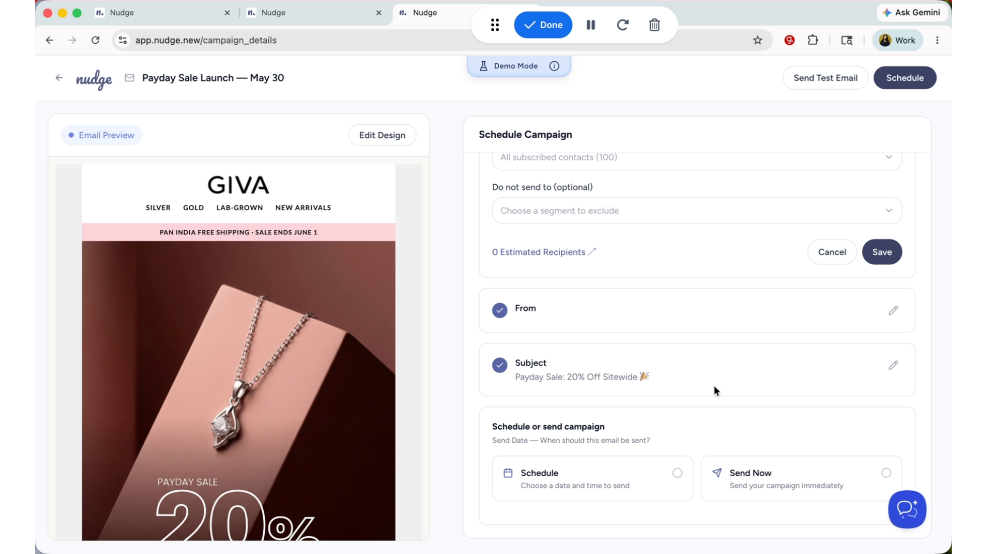 Optimizing Subject And Preview