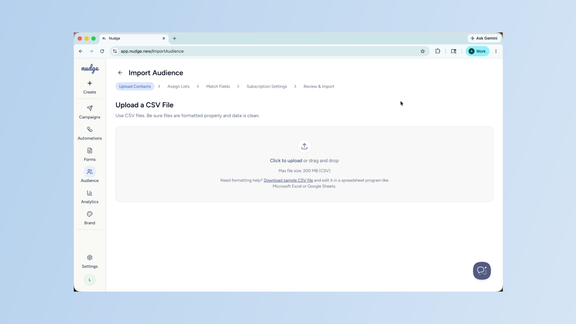 Import Customer Contacts - Segment