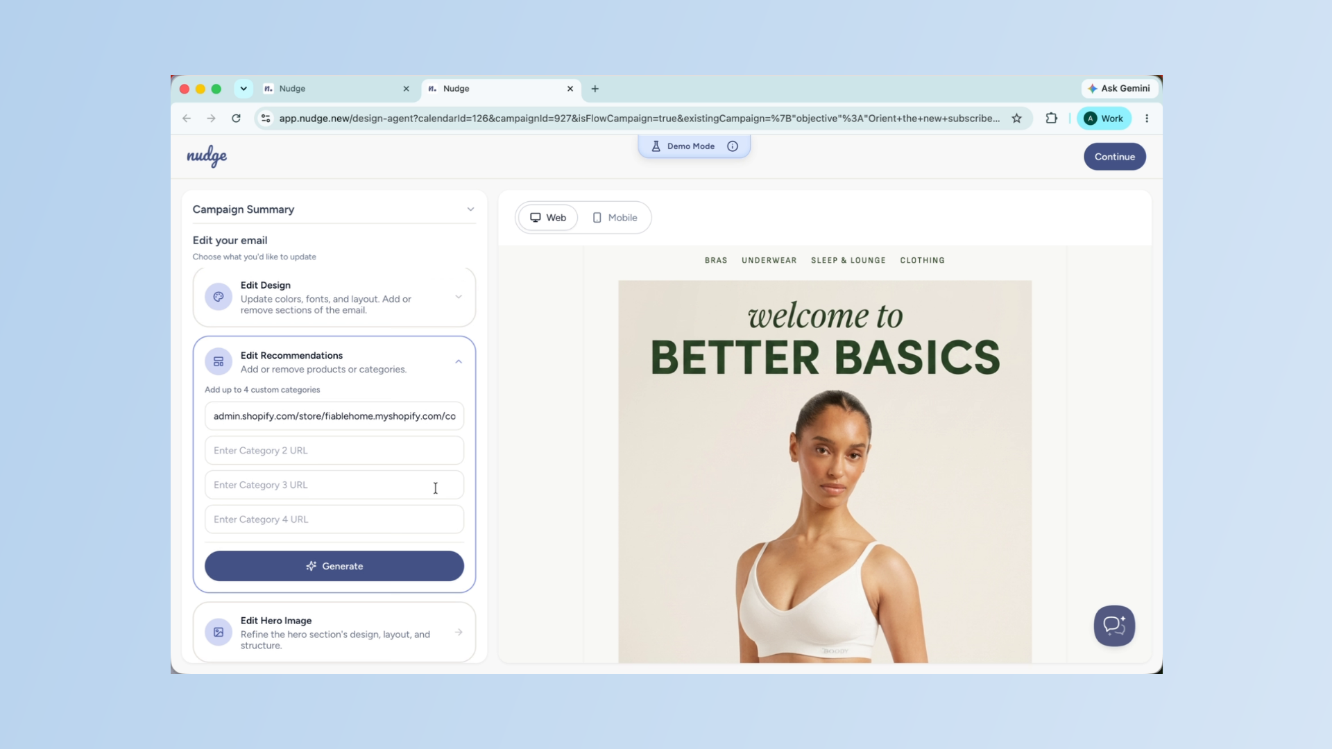 Edit Product Recommendations